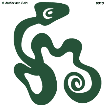 Décor indien : Serpent d'eau Hopi (modèle 4)