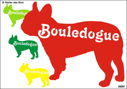 Silhouette avec marquage Bouledogue