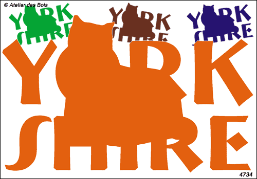 Lettrage Yorkshire avec silhouette