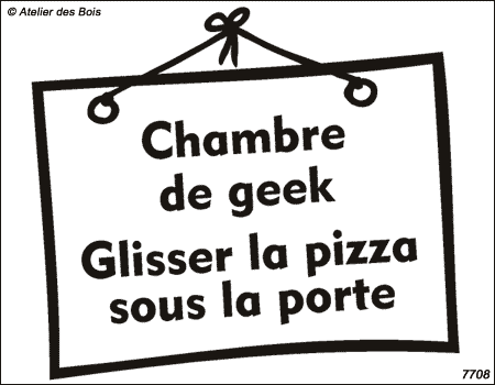 Chambre de geek - Glisser la pizza sous la porte (sans araignée)