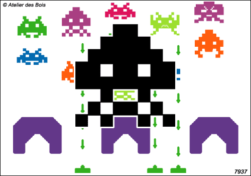 Space Invaders Vintage for Ziz : Alien modèle 4