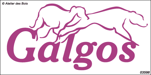 Lettrage Galgos avec 2 graphismes 3598
