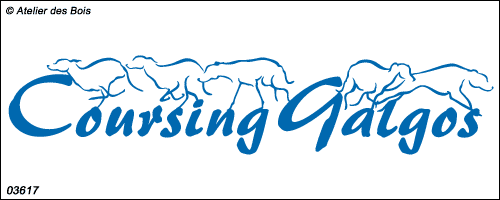 Lettrage Coursing Galgos avec 5 graphismes 3617