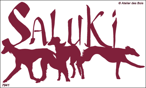 Graphisme Saluki avec trois silhouettes