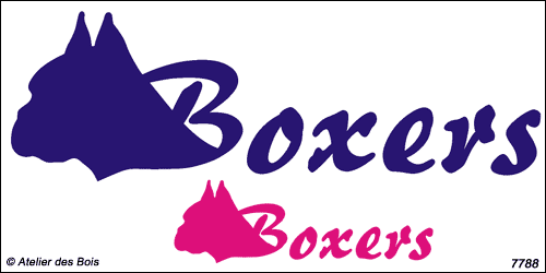 Lettrage Boxer avec tête