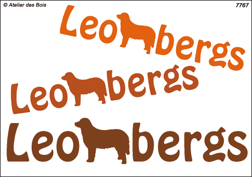 Lettrage Leonbergs avec silhouette