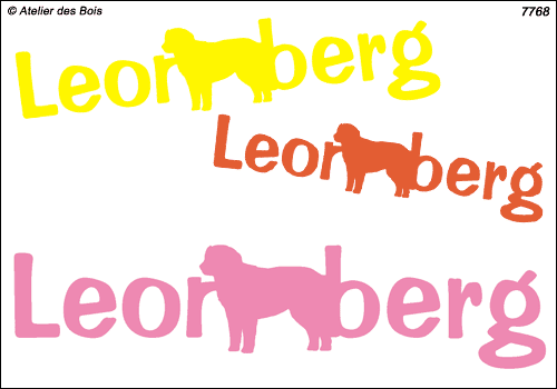 Lettrage Leonberg avec silhouette