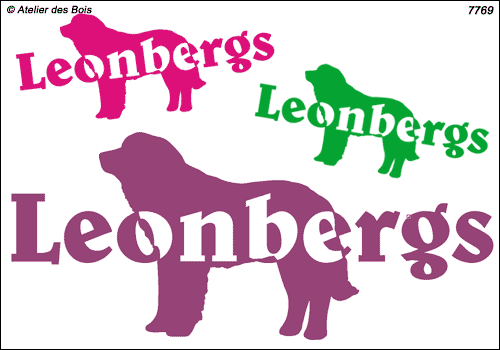 Lettrage Leonbergs avec silhouette