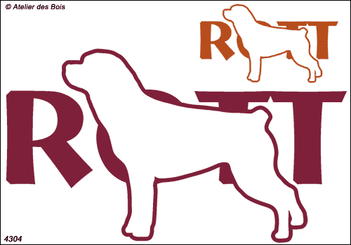 Lettrage ROTT avec silhouette