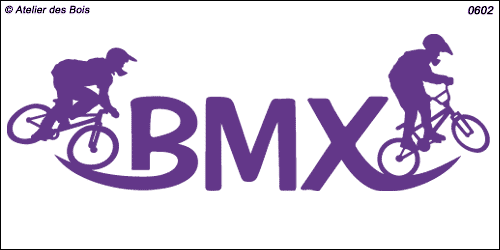 Lettrage BMX avec deux silhouettes M6022