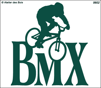 Lettrage BMX avec silhouette M6025